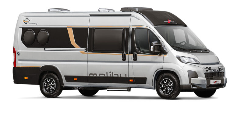 Malibu Campervan comfort aus seitlicher Sicht vor weißem Hintergrund.