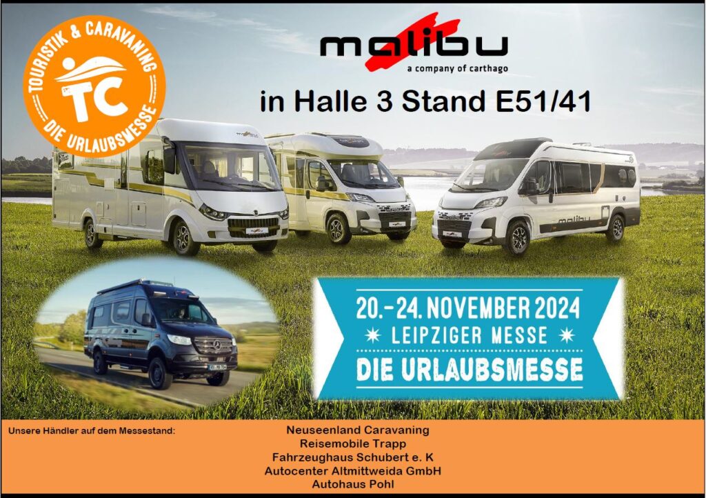 Malibu in Halle 3 Stand E51/41 bei Die Urlaubsmesse