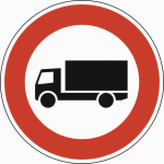 Verkehrsschild Durchfahrtsverbot für LKW