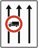 Verkehrsschild LKW Überholverbot.