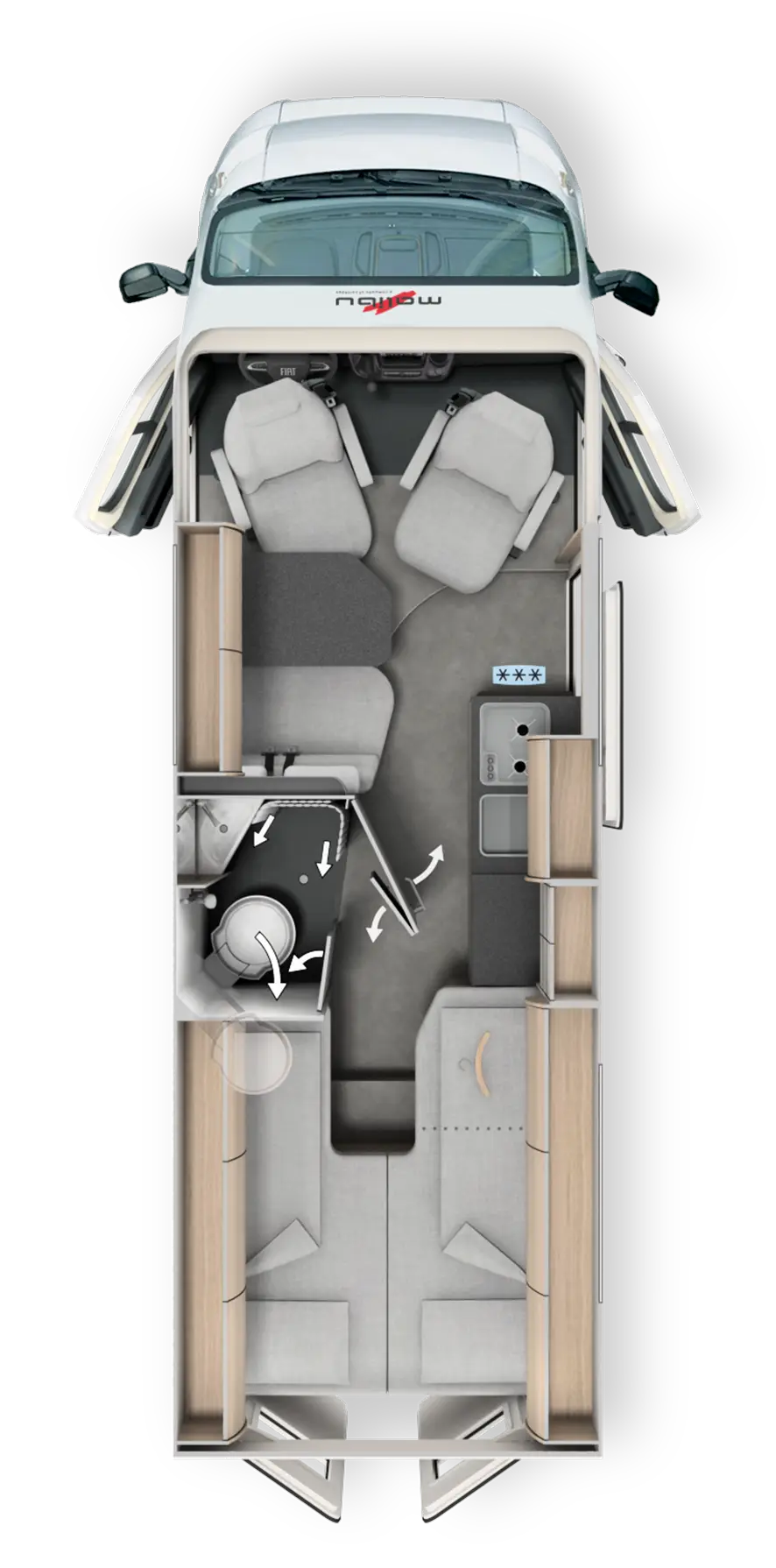 26 Malibu Van 640 LE RB First Class Two Rooms B