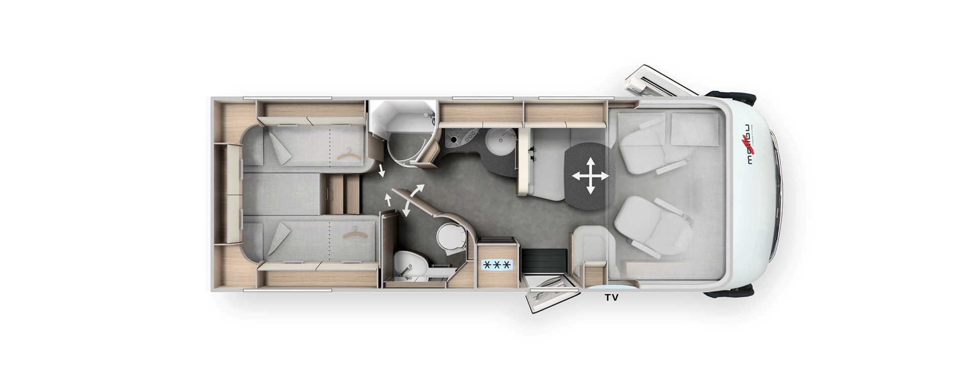 Malibu I 490 RB LE Grundriss Malibu I 490 RB LE Grundriss